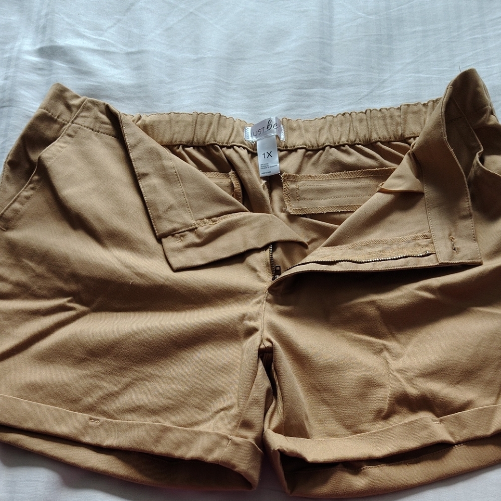Just Be Tan Cargo Shorts Versatile Cotton Blend